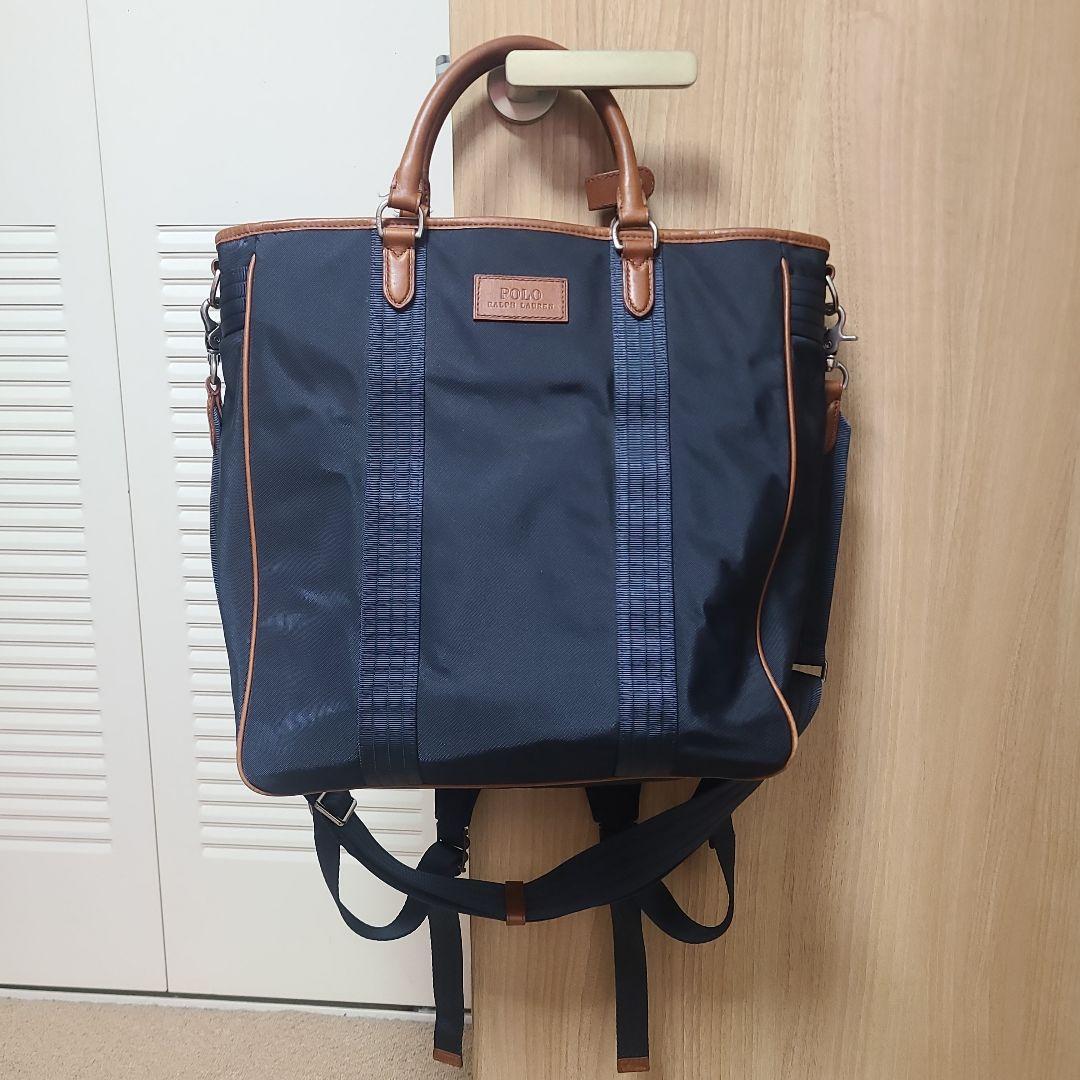 ラルフローレン ビジネスバッグ　トートバック　リュック　ナイロン　紺　2ウェイ