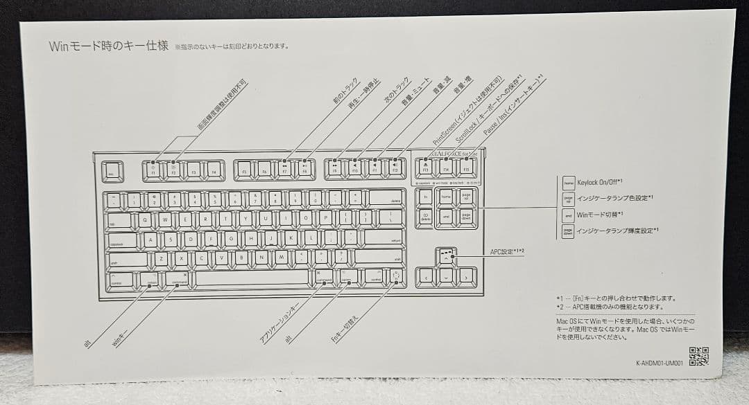 中古良品 REALFORCE TKL SA for Mac 英字配列版 1箱
