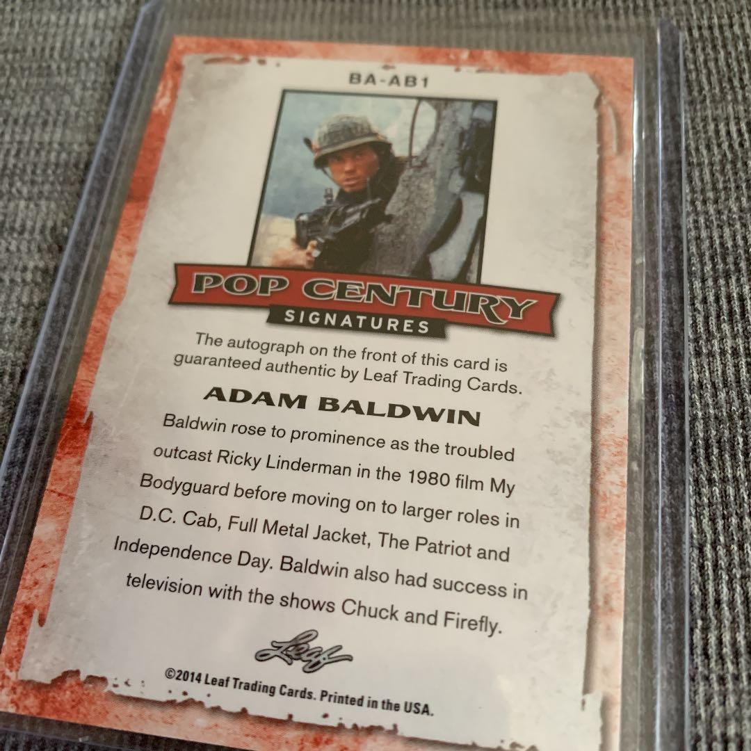 adam baldwin 直筆サイン カード　フルメタルジャケット