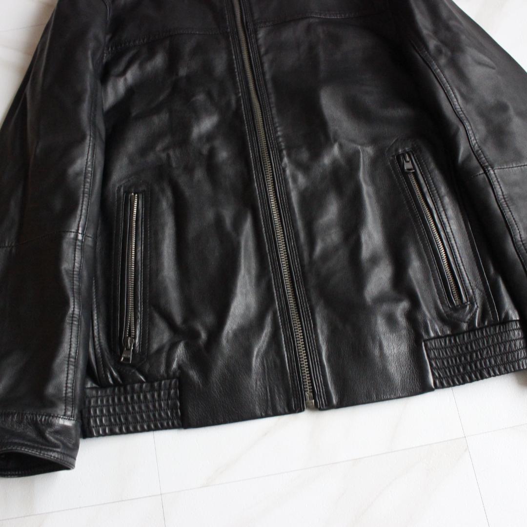 トミーヒルフィガー ラムレザー 52 XXL ブラック