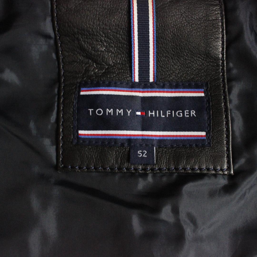 トミーヒルフィガー ラムレザー 52 XXL ブラック