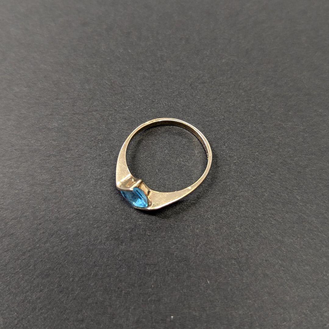 ゴールドとブルートパーズ指輪