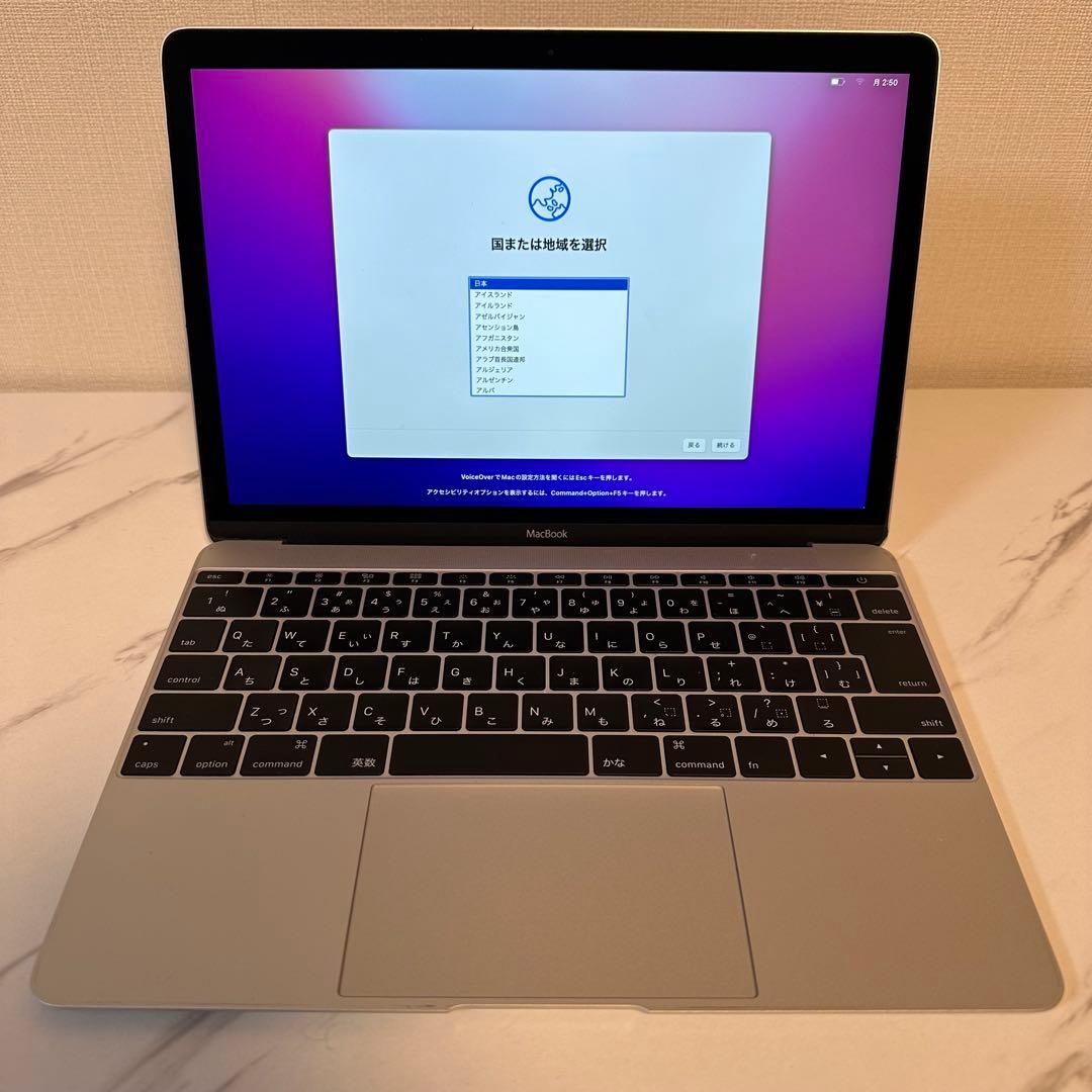 Apple MacBook シルバー A1534 初期化済み Retina