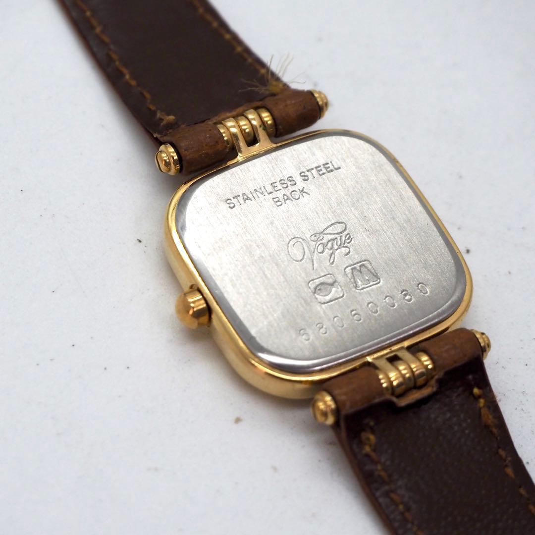 700 稼働　LONGINES 時計　レディース　スクエア　ストライプ　ゴールド