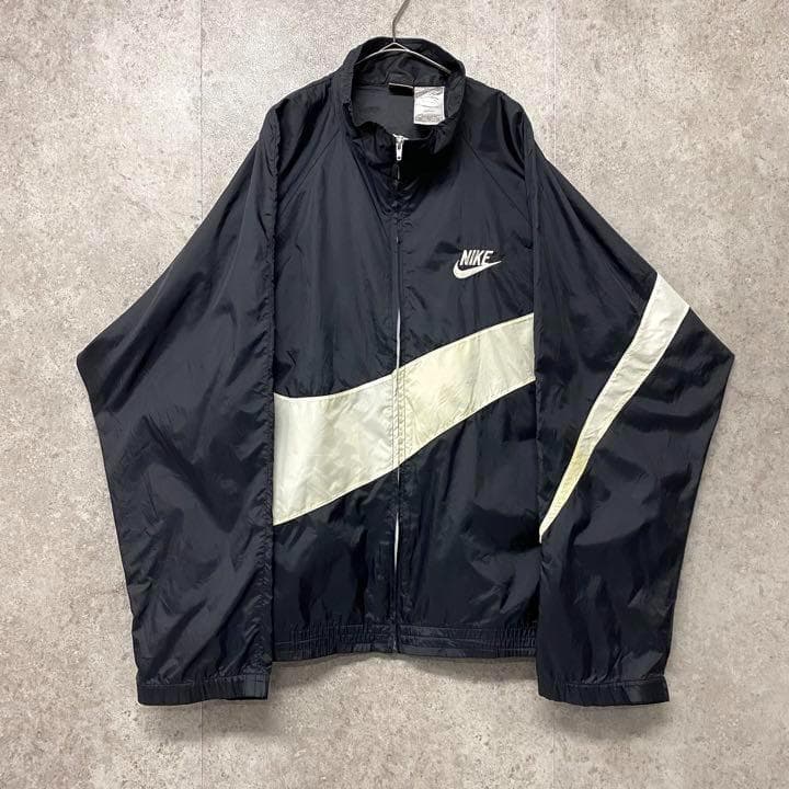 【激レア3XL☆EURO輸入90s】ナイキ ビッグスウッシュ ナイロンジャケット