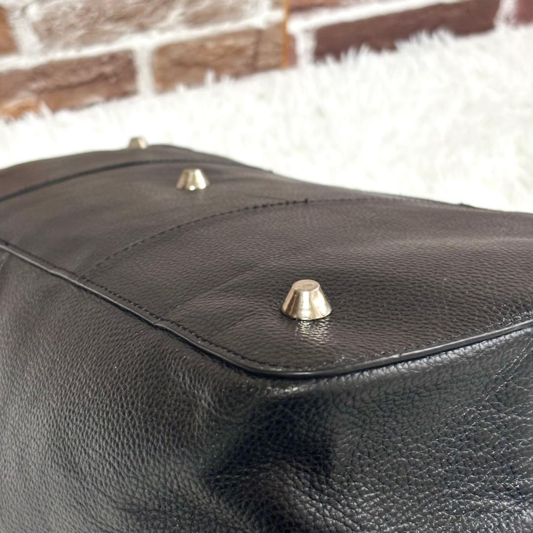 ✨美品✨ユナイテッドアローズ トートバッグ シボ 本革 黒 A4可 大容量 通勤