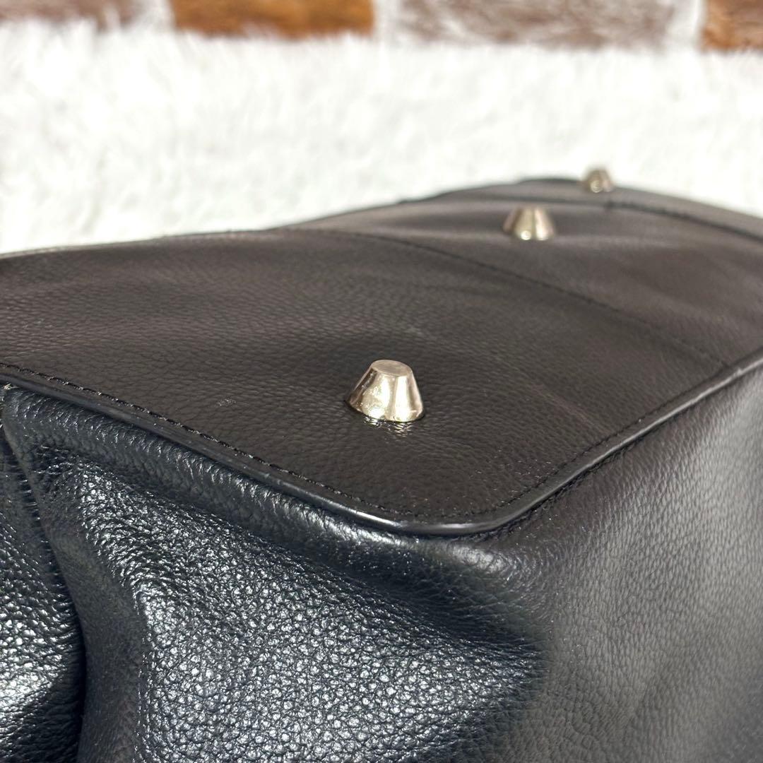 ✨美品✨ユナイテッドアローズ トートバッグ シボ 本革 黒 A4可 大容量 通勤