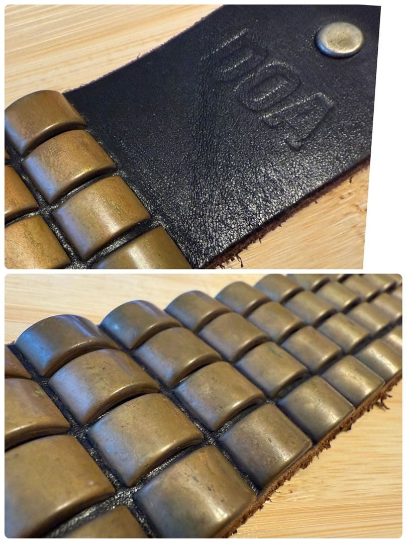 レアモデル⭐️重厚感⭐️DOA⭐️ブラススタッズ4連⭐️ブラック(茶芯)⭐️34インチ