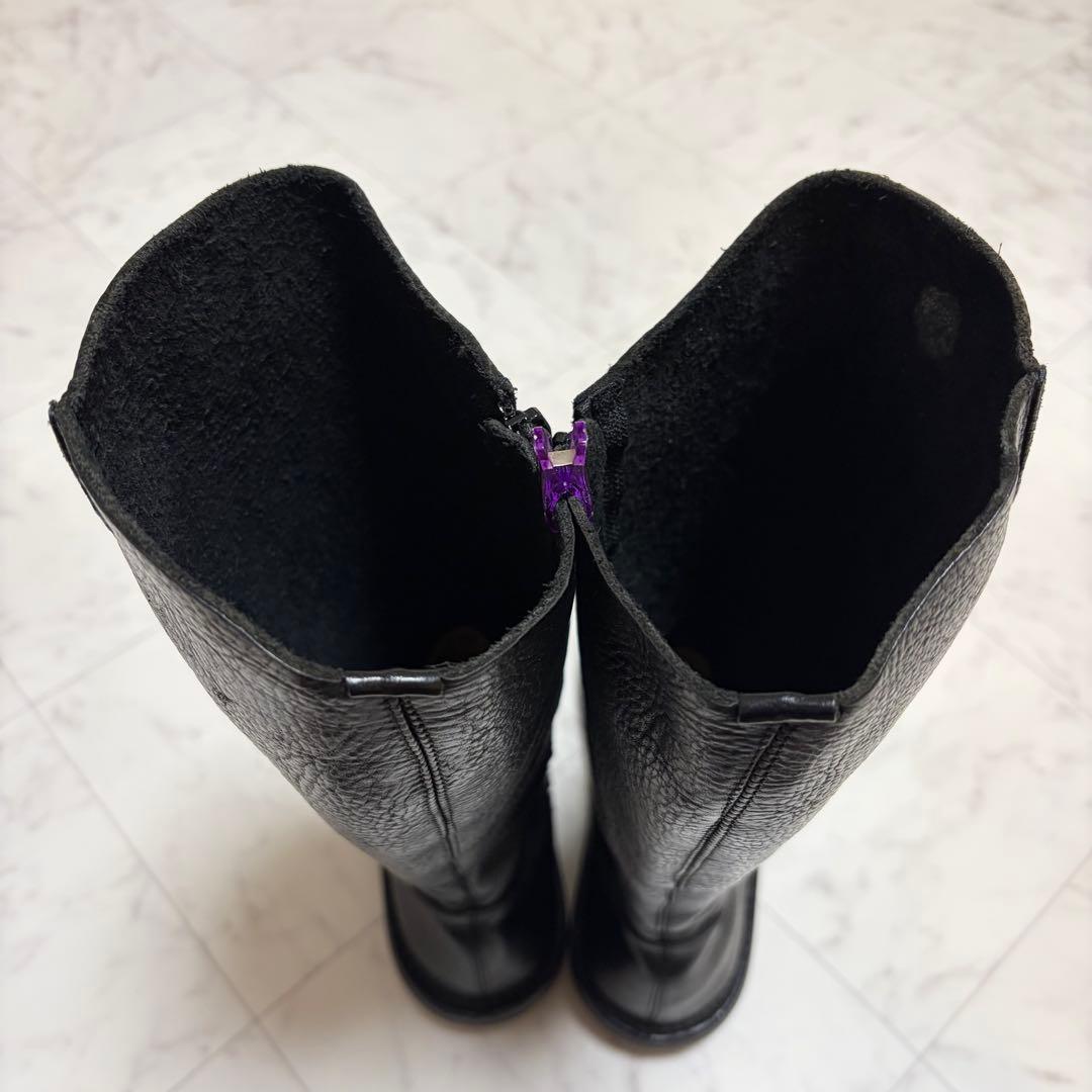 trippen トリッペン ロングブーツ 37 本革 黒 サイドジップ ドイツ製