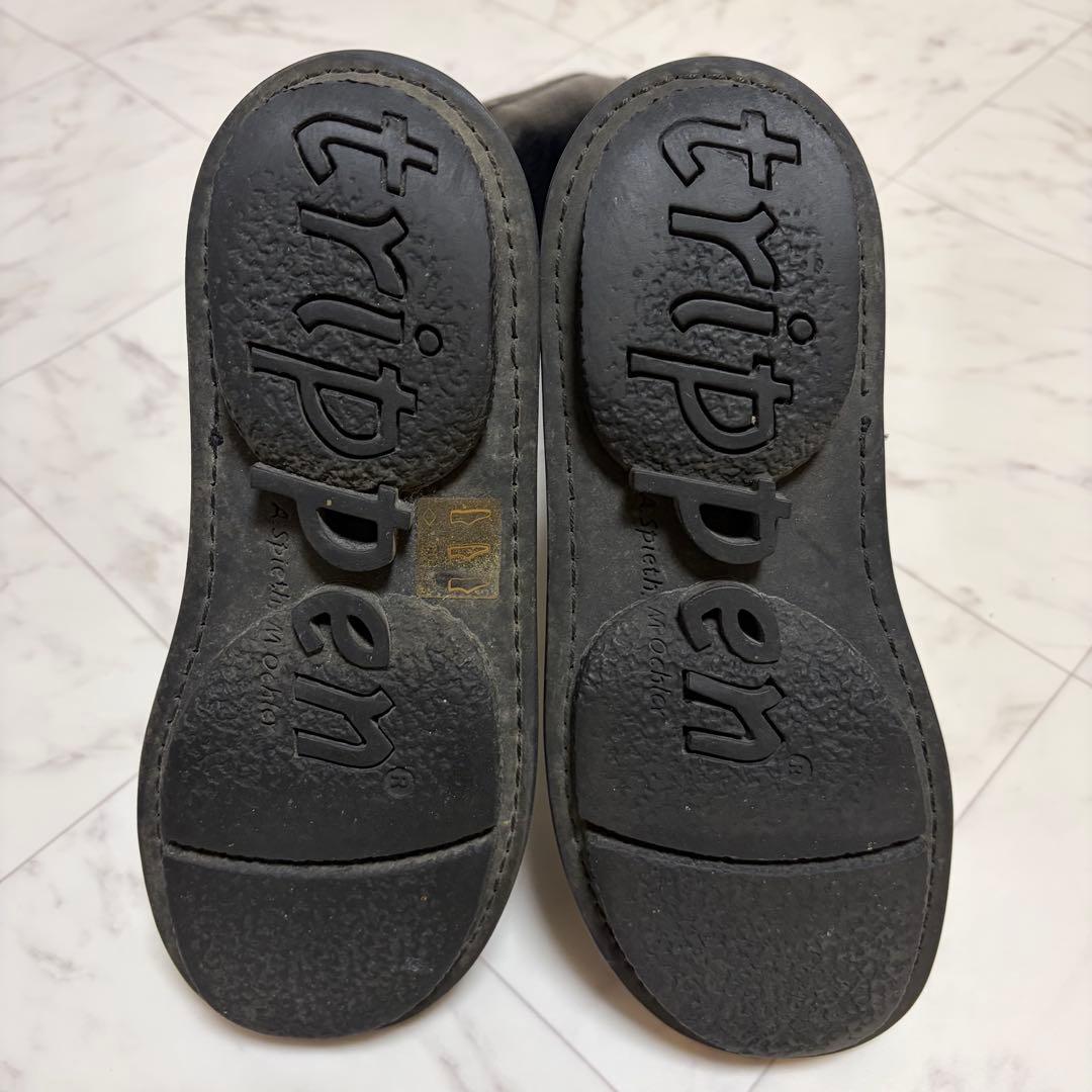 trippen トリッペン ロングブーツ 37 本革 黒 サイドジップ ドイツ製