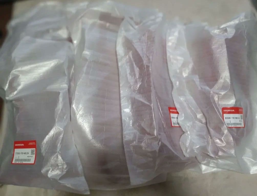 m*p様 N-BOX JF1 JF2 純正インテリアパネル 4P レッド【美品