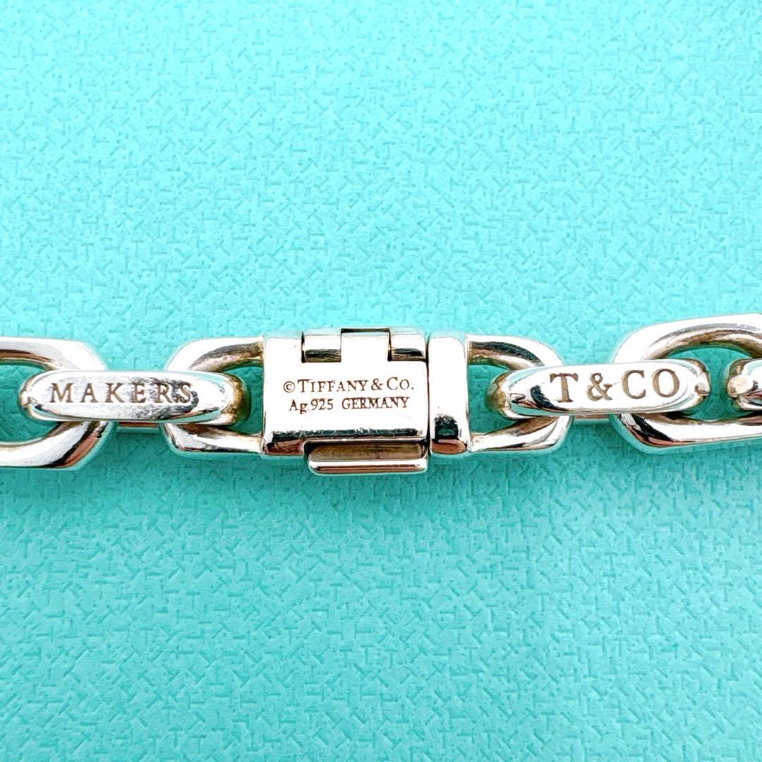 美品 付属品付 ティファニー メイカーズ ナロー コンビ シルバー k18