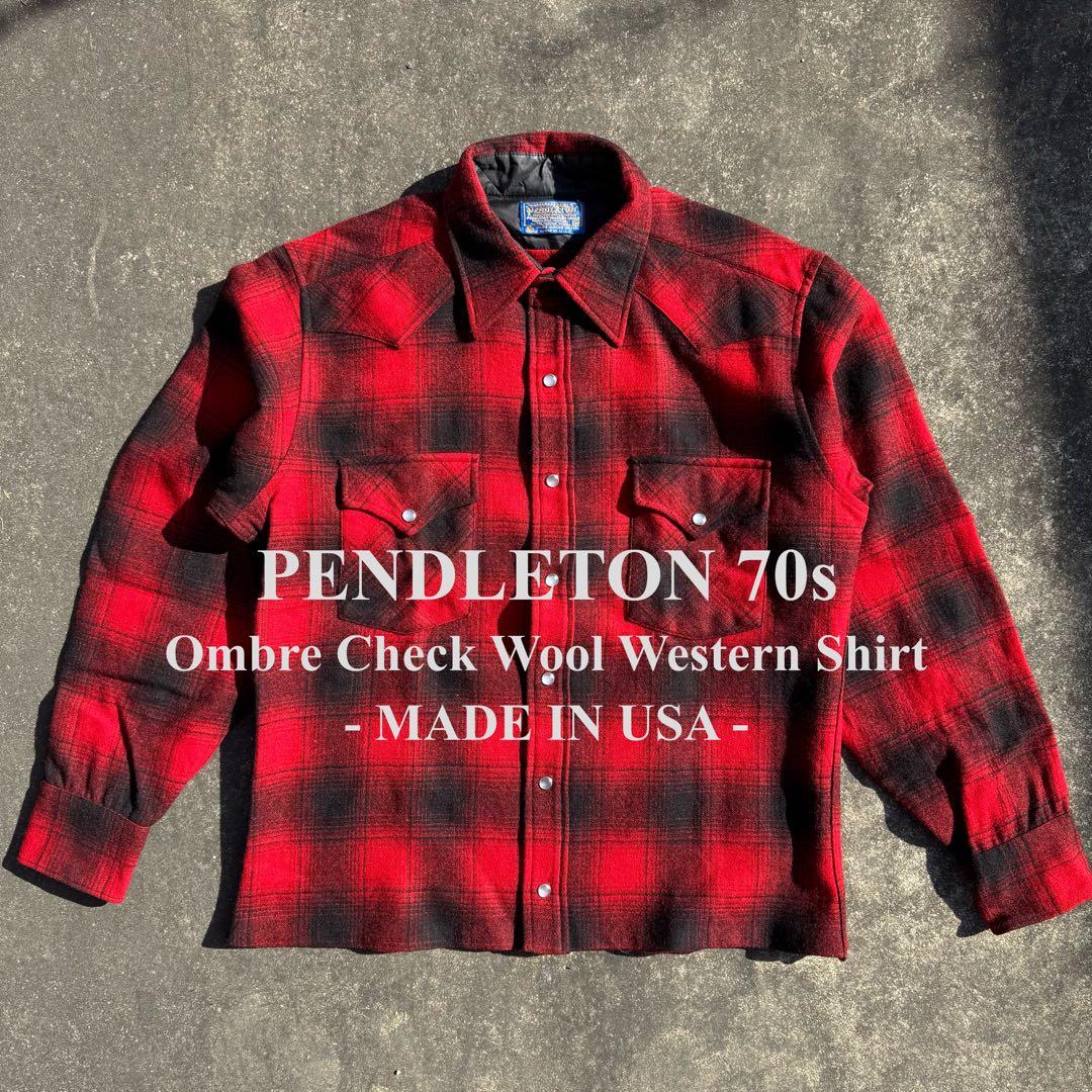 maciko mama 70s USA製 ペンドルトンウエスタンシャツ M