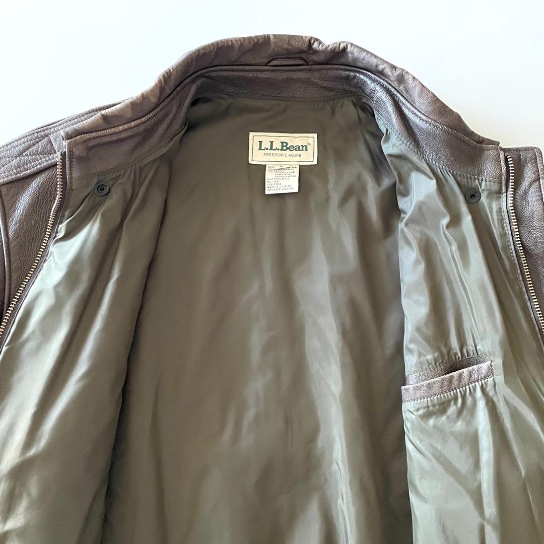 名作 80's L.L.Bean A-2 Leather Jacket L