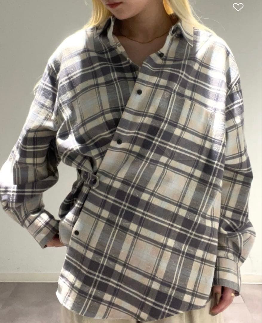 長袖チェックシャツ サイズ6