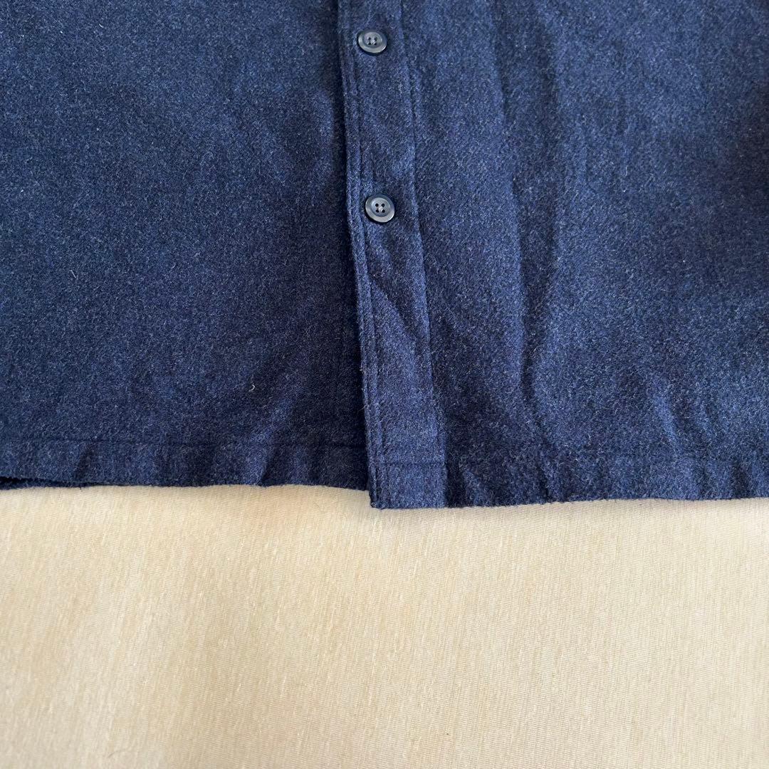 パタゴニア　オーガニックコットン　フランネルシャツ　Sサイズ　ネイビー