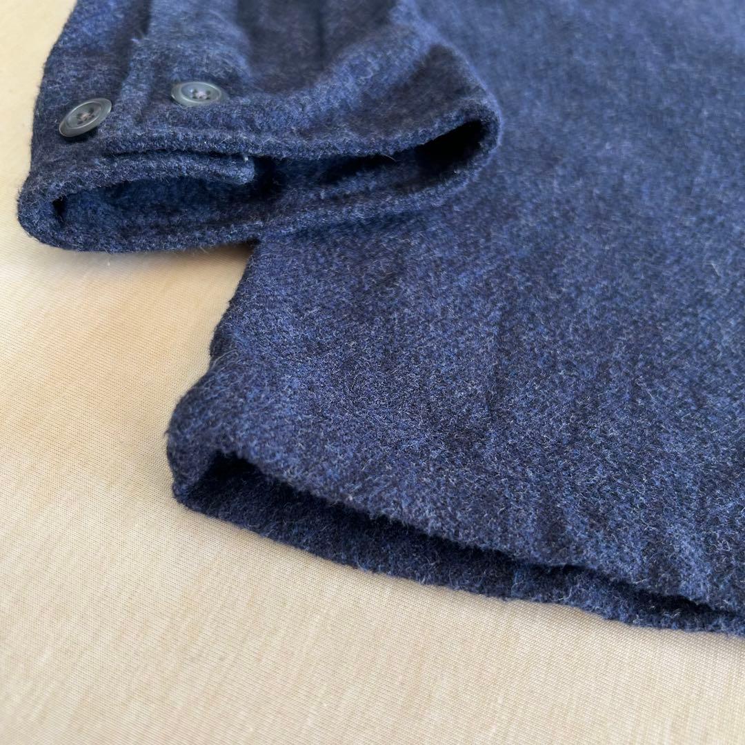 パタゴニア　オーガニックコットン　フランネルシャツ　Sサイズ　ネイビー