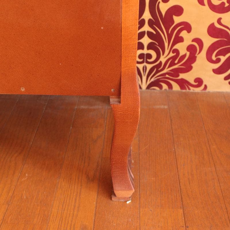 象嵌 ガラスキャビネット イタリア製 飾り棚 猫脚 602-142