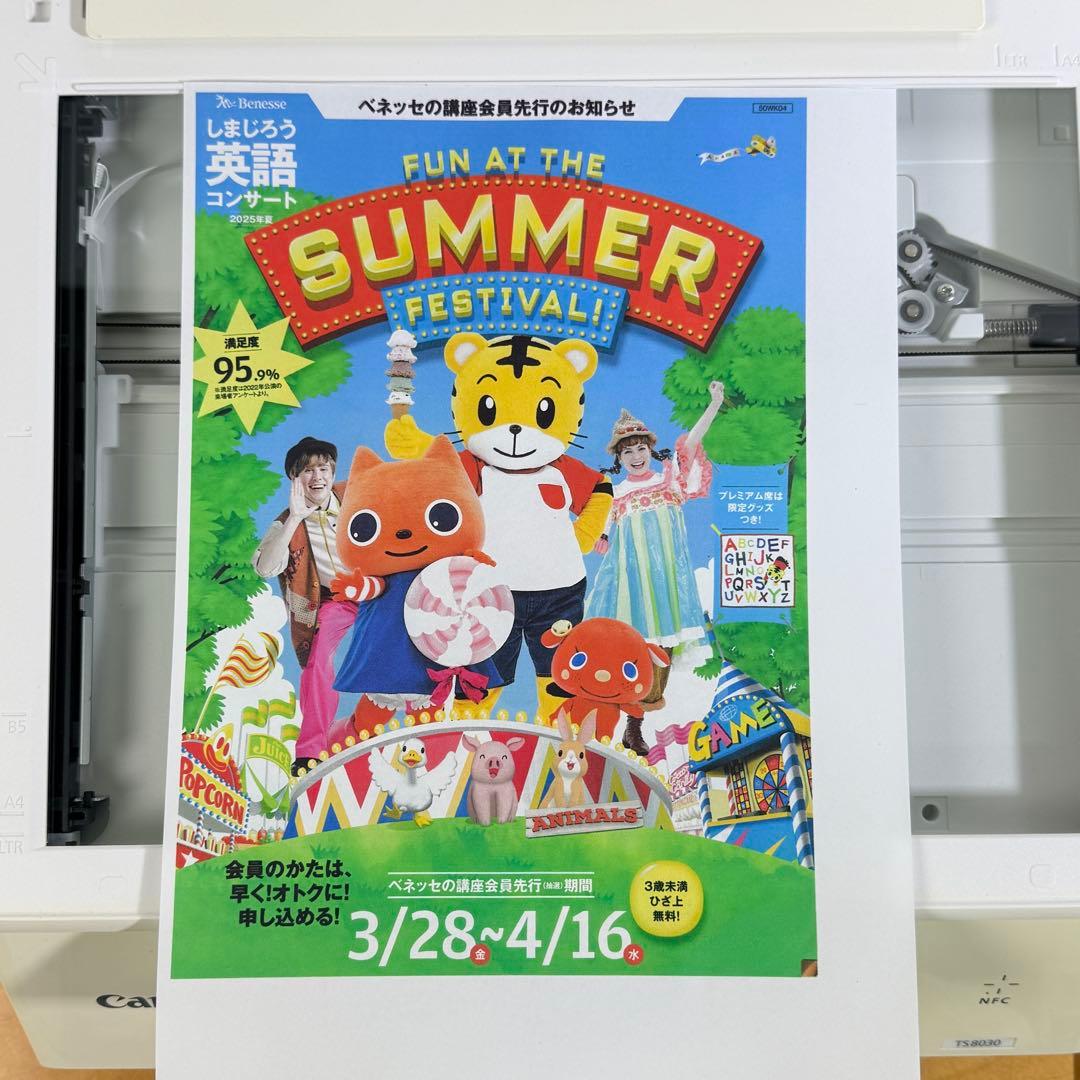 印刷枚数2900枚以下 キャノンプリンター　TS8030 ホワイト⭐︎美品⭐︎