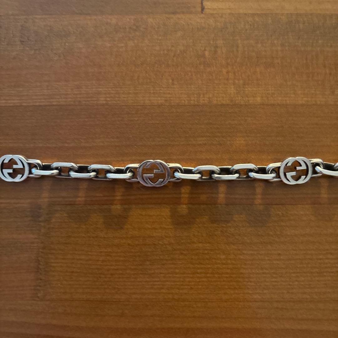 Gucci シルバーリンクチェーンブレスレット　バングル