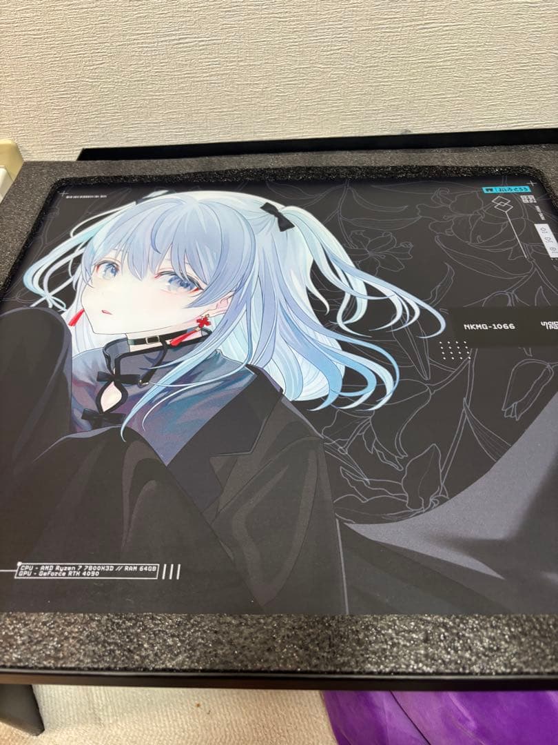 猫麦とろろガラスマウスパッド