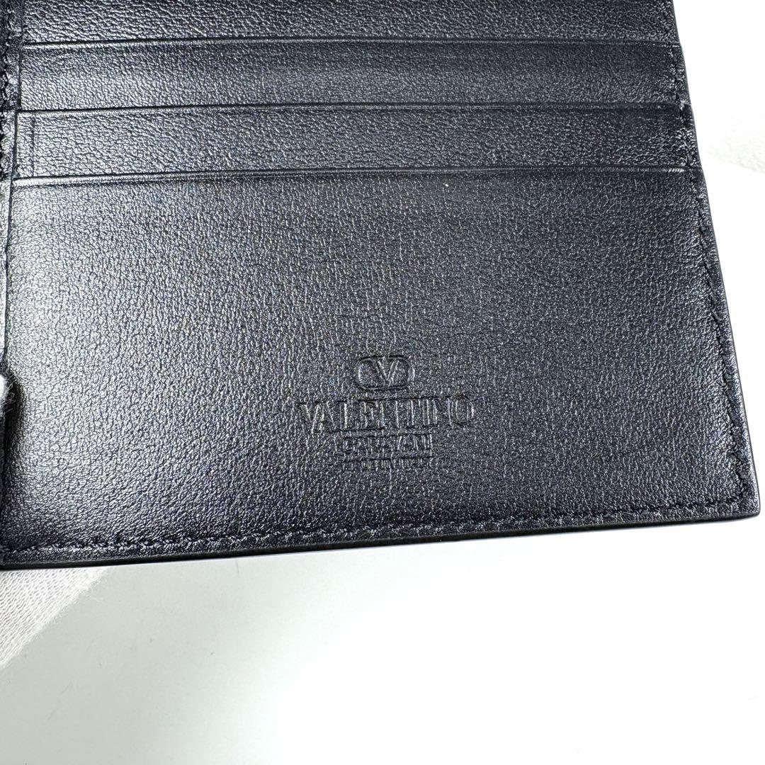 ☆美品☆VALENTINO シグネチャー Vロゴ マネークリップ カーフレザー