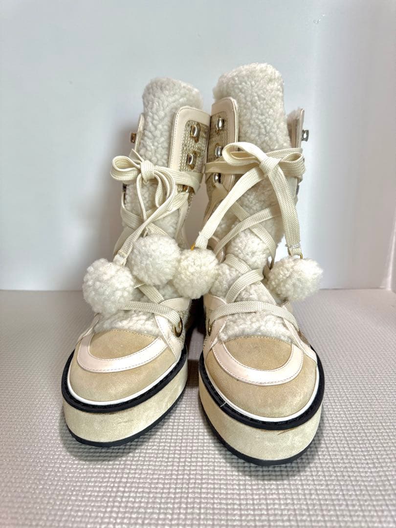 Nicholas Kirkwood ニコラスカークウッドアイボリーブーツ 38