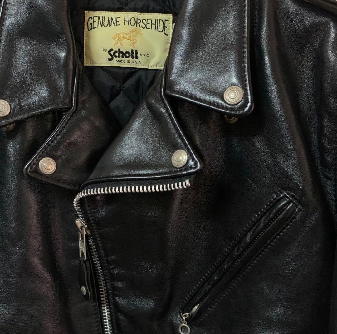 値下げ交渉可 schott ショット ダブルライダース　ホースハイド 42