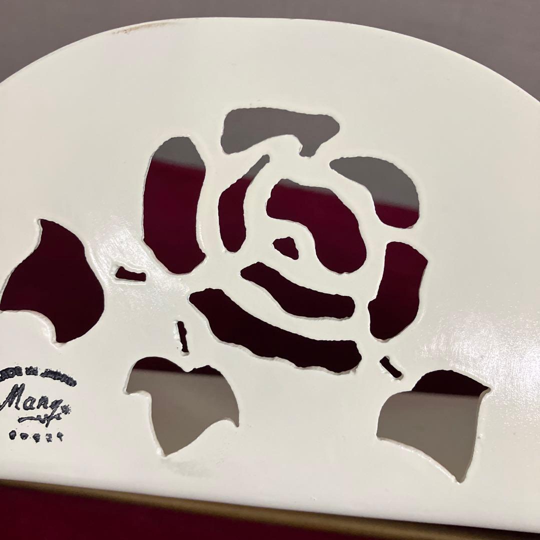マニー　ローズ　薔薇　アイアン　キッチン　クロス　ふきん　掛け　ホルダー　棚