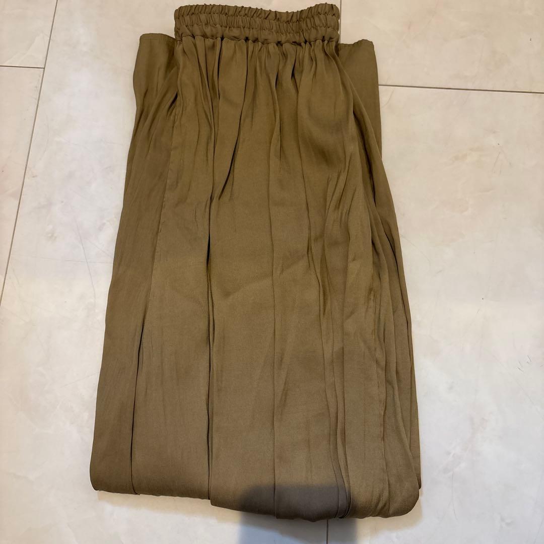 値下げ新品アーバンリサーチ割繊ラップギャザースカーチョ ベージュ