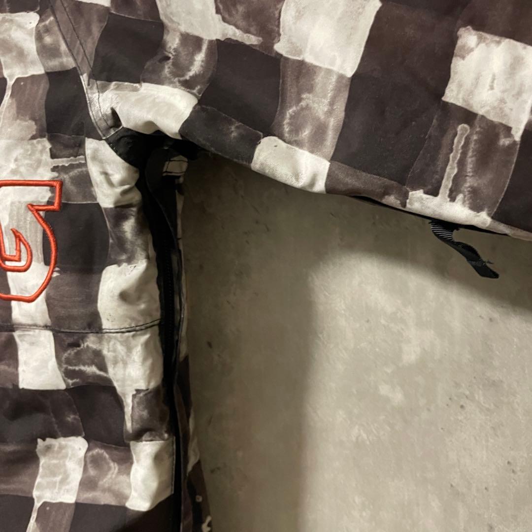 Burtonバートンスキーウェアスノーボードジャケットパーカーフード黒白チェック