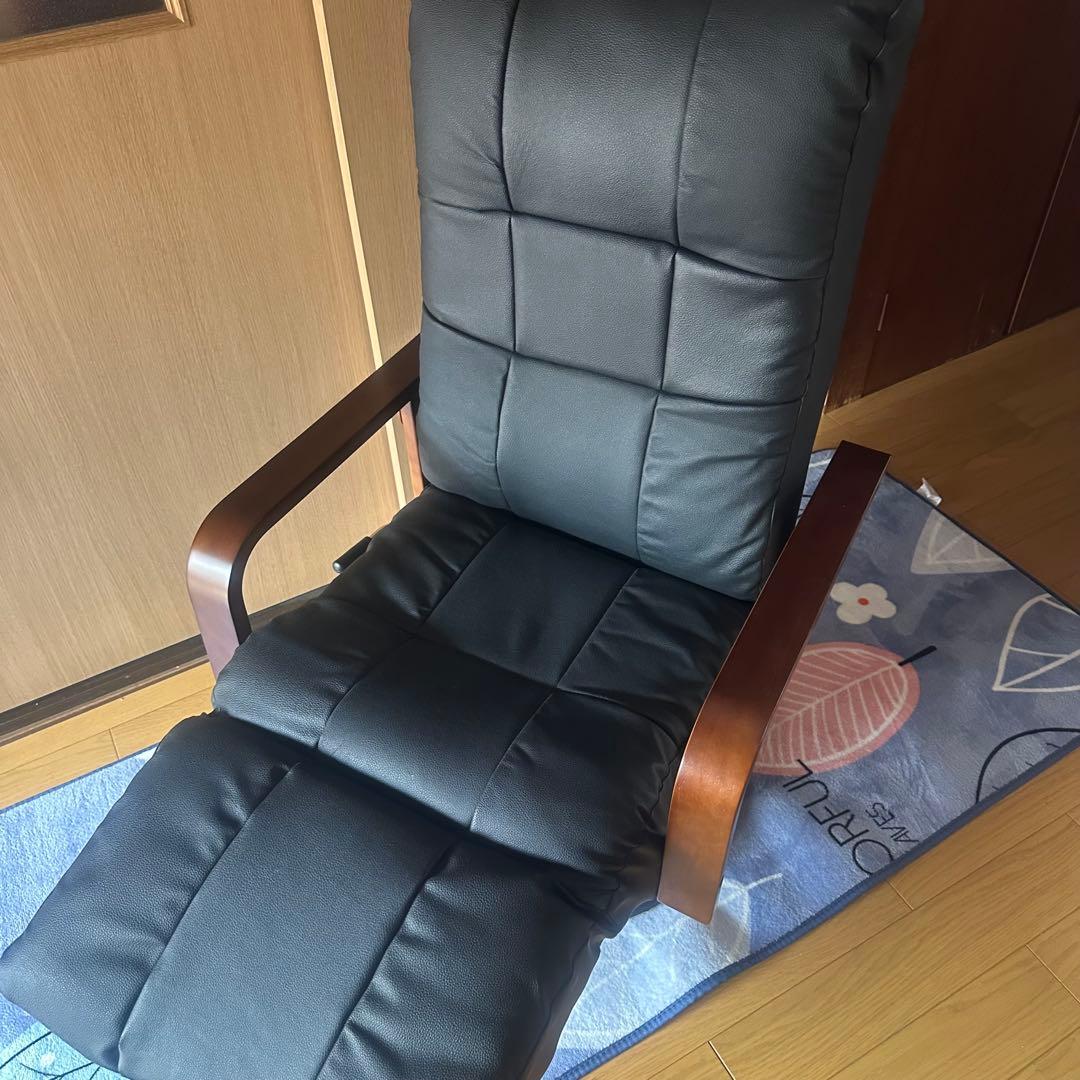 リクライニング 1人掛けソファ 黒