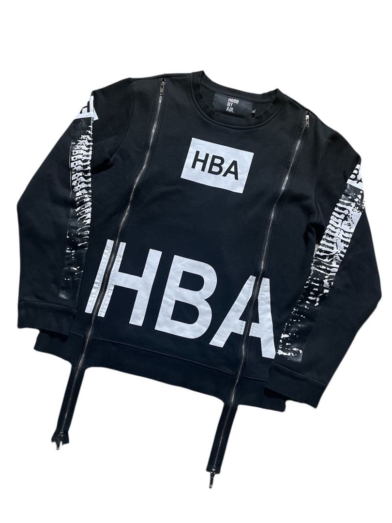 HBA HOOD BY AIR ジップ スカル スウェット XL