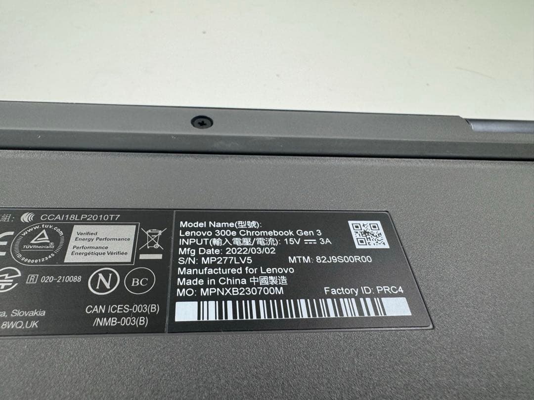 Lenovo 300e Chrome book❗️gen3❗️アダプター無し‼️