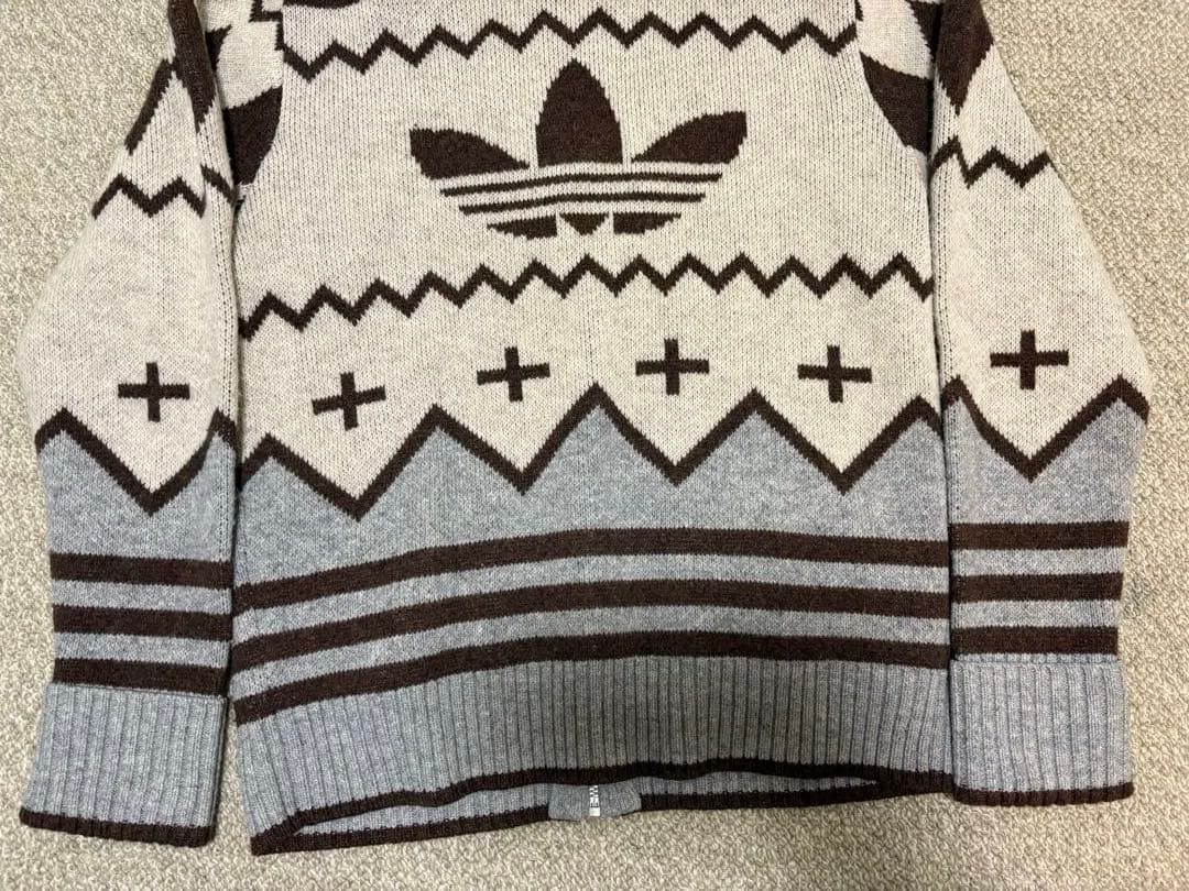 アディダスオリジナルス カウチン　ニット　ジャケット Mサイズ