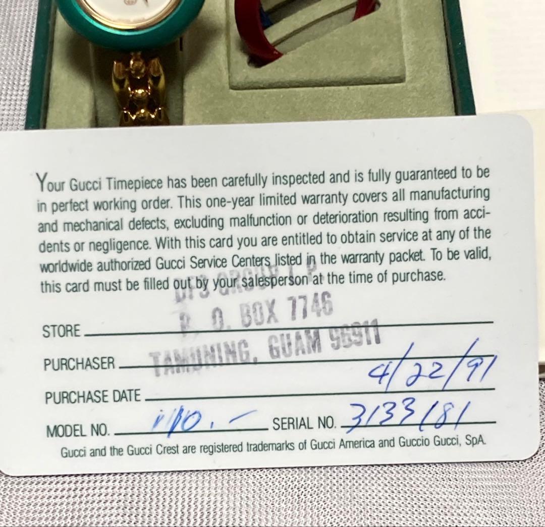 い*か様 グッチ チェンジベゼル ホワイト文字盤【稼働品】