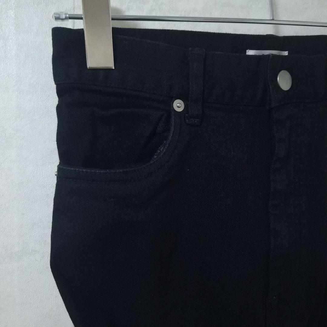 新品 エディットフォー ルル ハイウエスト ブラック ストレートデニム 美脚