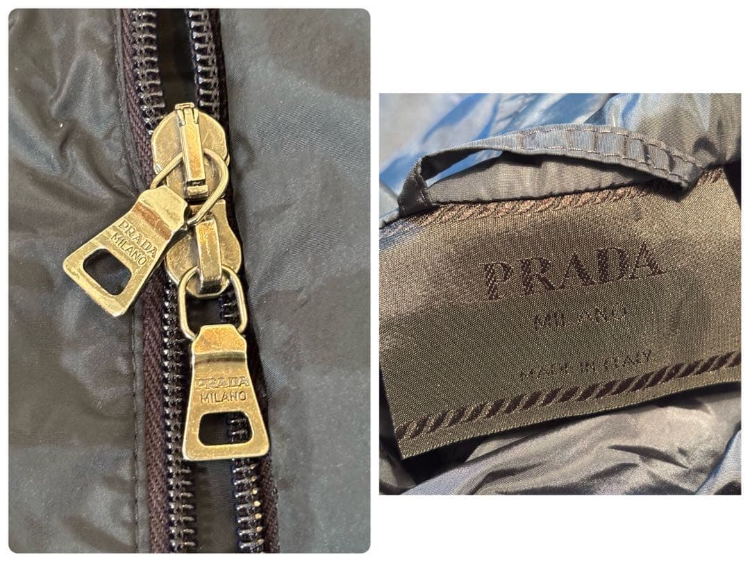 プラダ ナイロン パーカー フーデッド ジャケット ダブルZIP 軽量