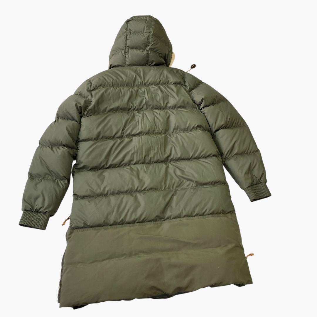 エルエルビーン ダウンコート ロング ボア フード カーキ L相当 レディース