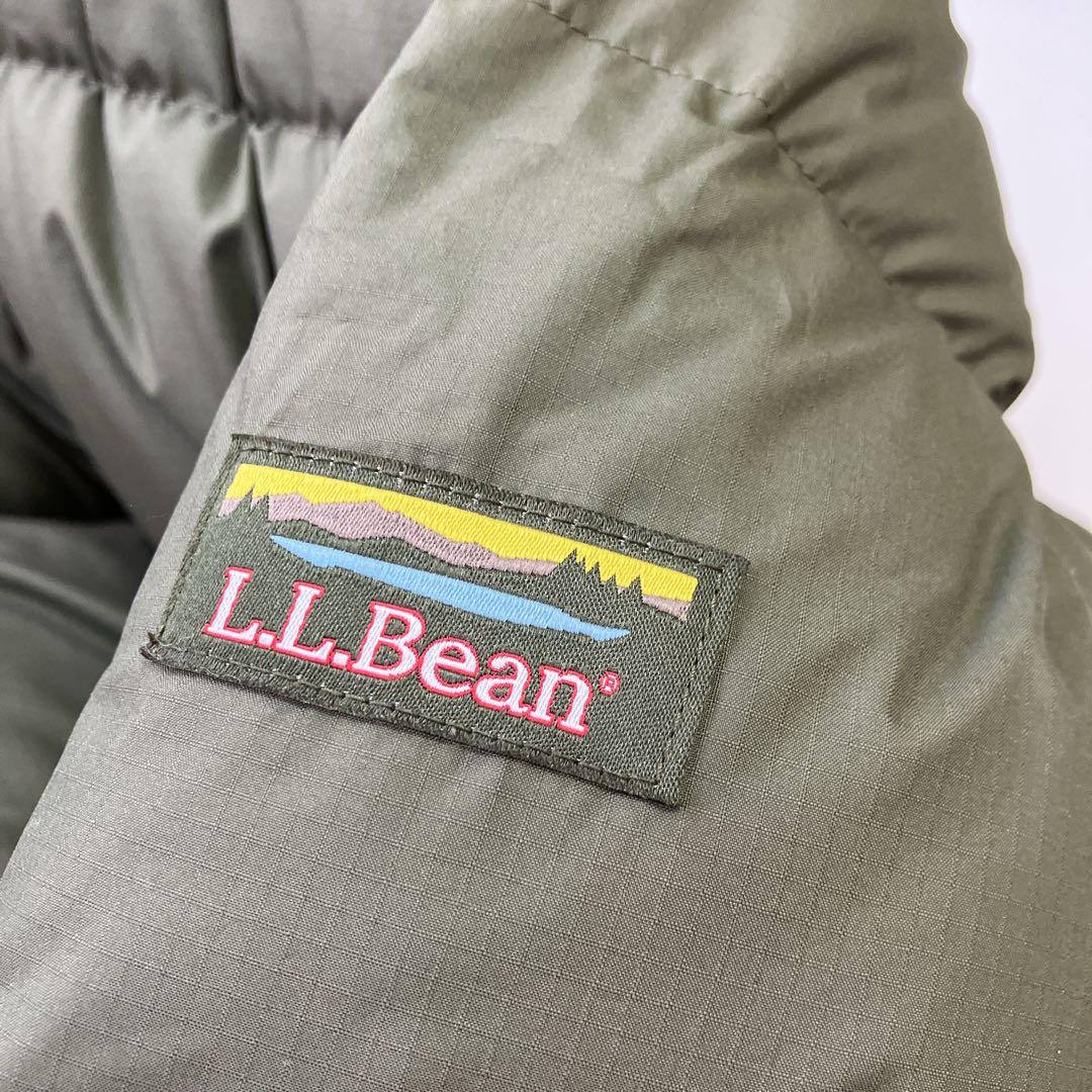 エルエルビーン ダウンコート ロング ボア フード カーキ L相当 レディース