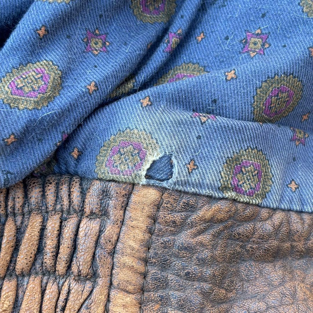 90'svintage レザーブルゾン ブラウン 短丈 ボアライナー アメカジ