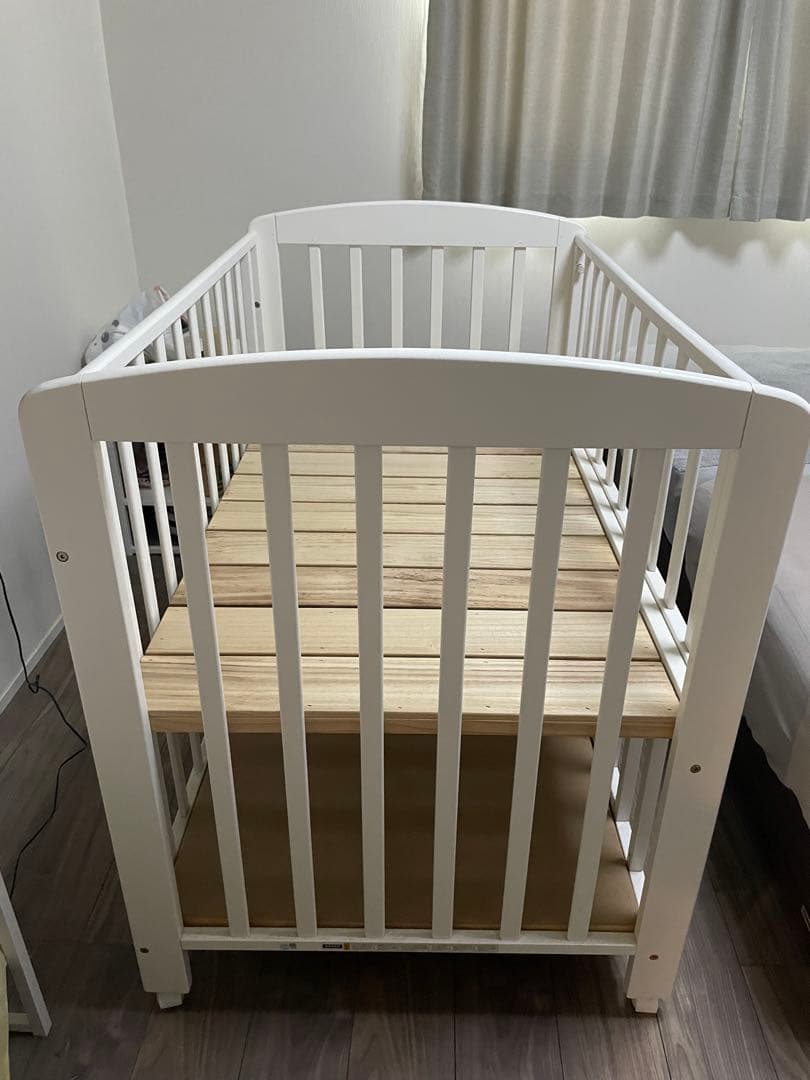 KATOJI ベビーベッド ホワイト 70×120サイズ