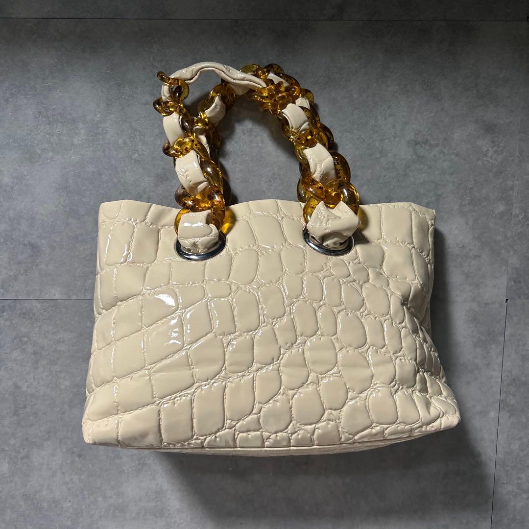 【希少モデル❗️】美品！vintage miumiu ハンドバッグ　ホワイト