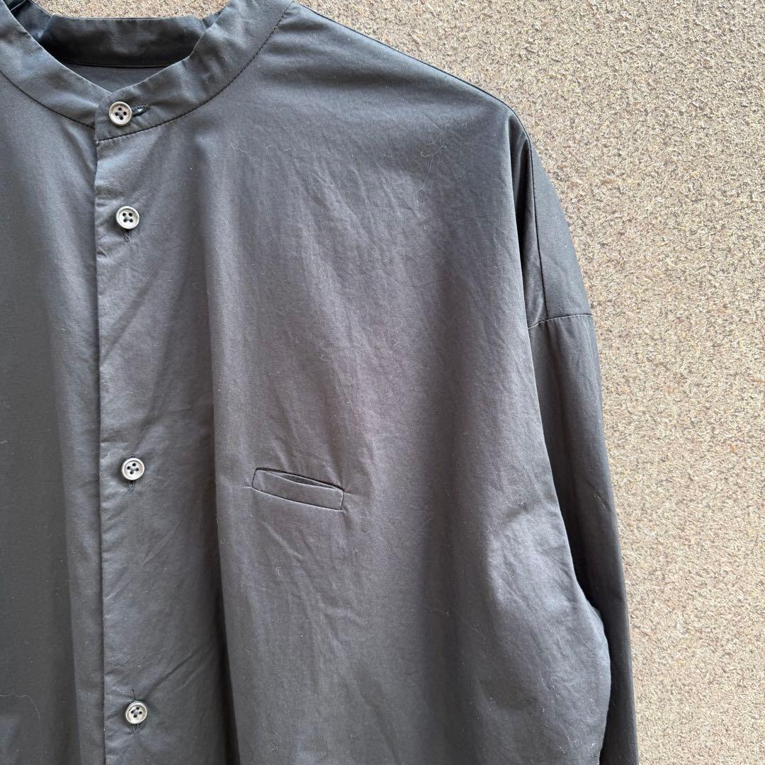 dulcamara ドゥルカマラ ノーカラーシャツ　ブラック