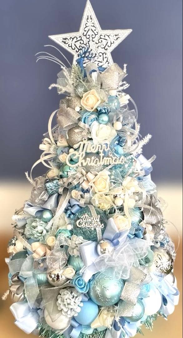 青と白のクリスマスツリー❣️ayu❣️２つセット❣️