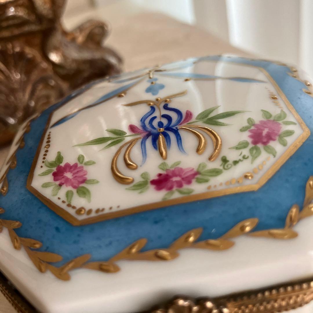 ❤️最終価格❤️ロールセリニャック　手描き　24金　リモージュボックス　小物入