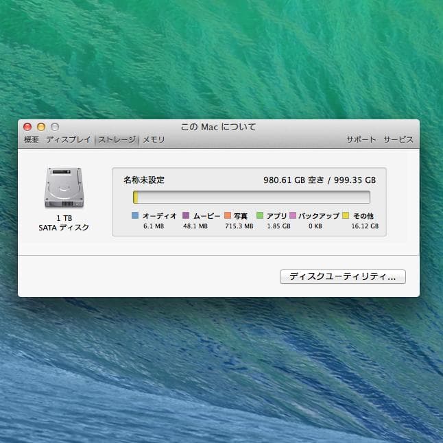 iMac 21.5インチ Late2013 16GB 1TB (Apple)