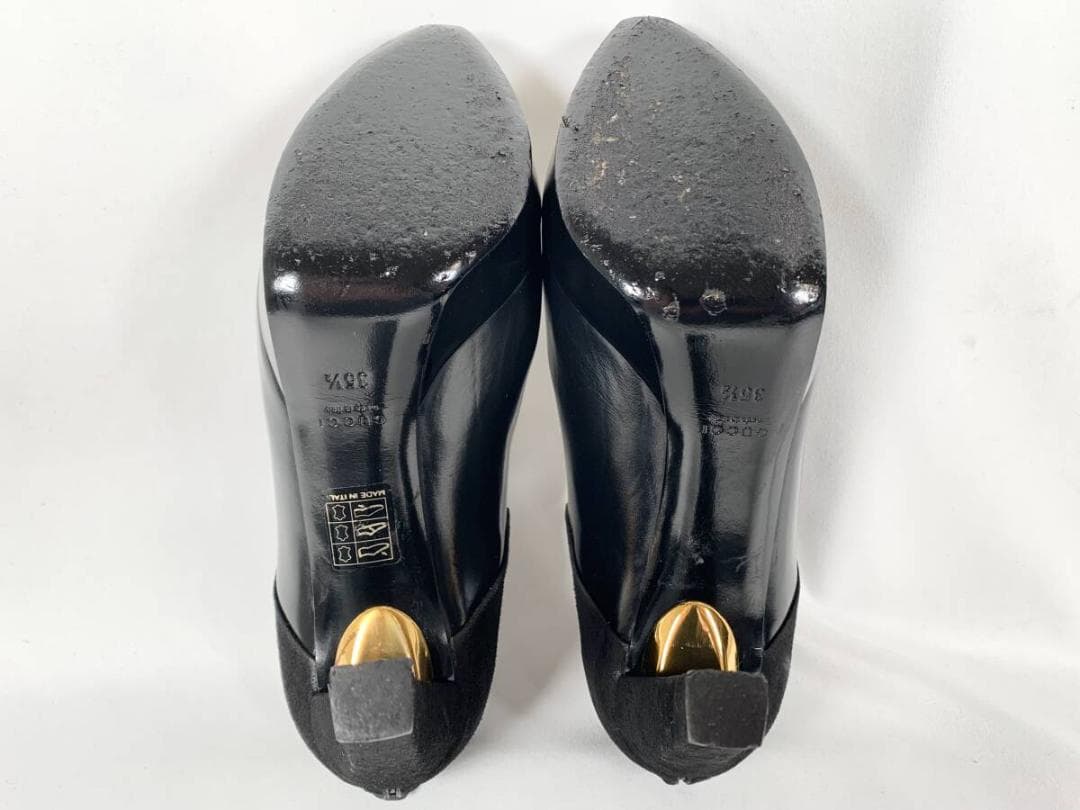 【正規品】美品 グッチ GUCCI レザー ハイヒール パンプス 35 1/2