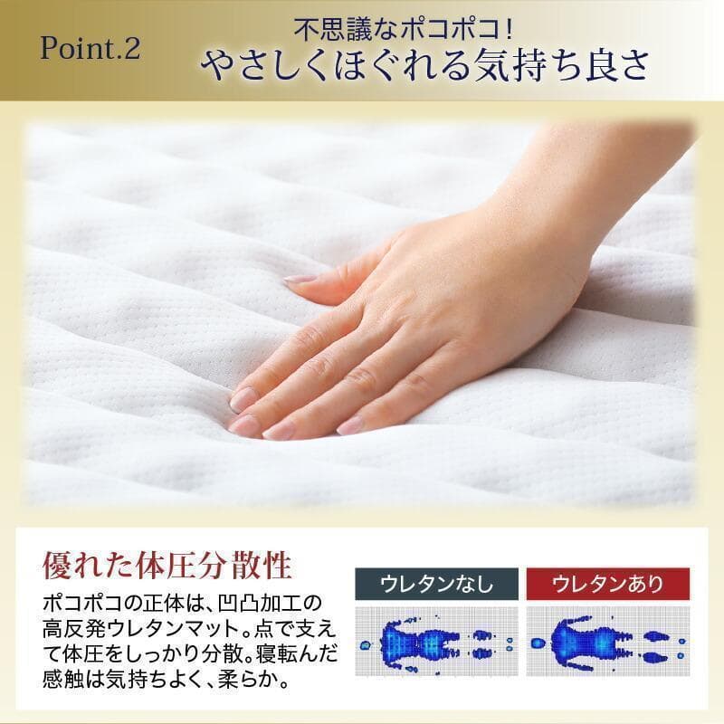 新品 送料込 ダブルベッド ゾーンコイルマットレス付 棚 コンセント付 ブラック