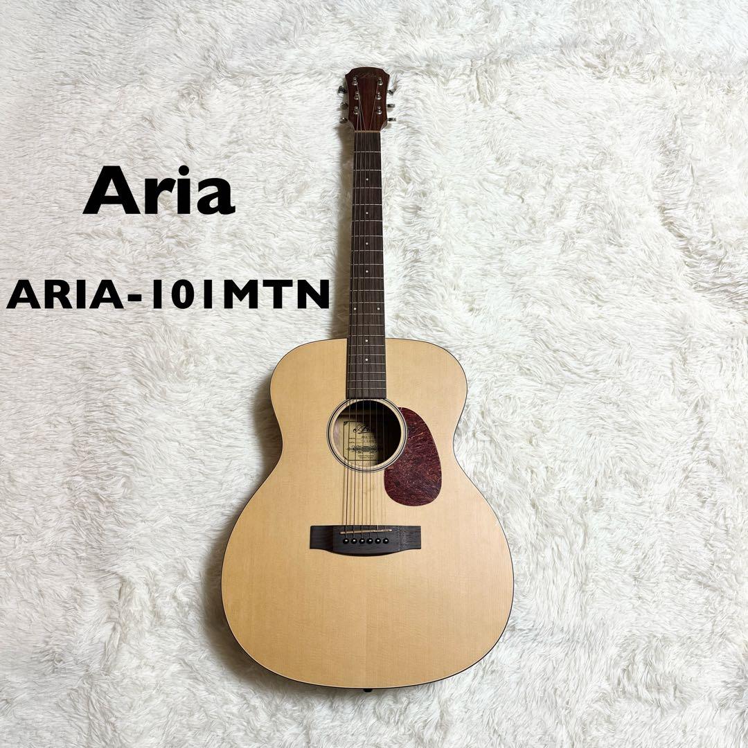 Aria アコースティックギター ARIA-101MTN ナチュラル ケース付き